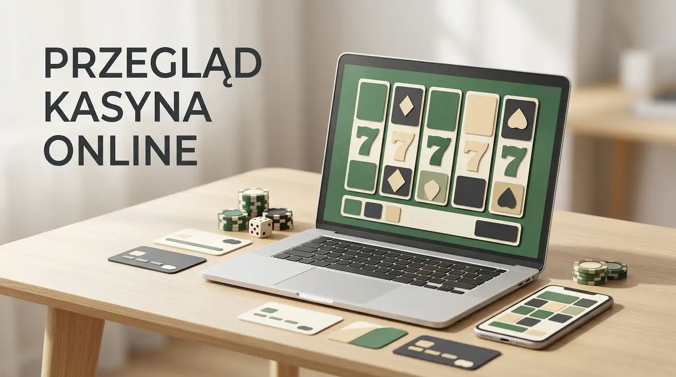 Neutralna ilustracja telefonu i ekranu kasyna online bez znaków marek