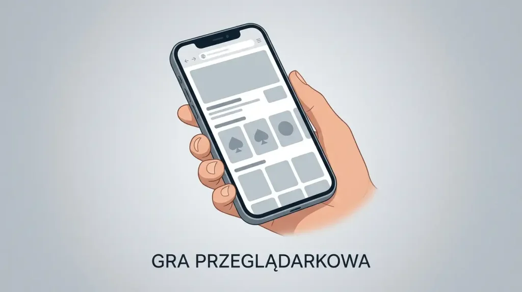 Smartfon z neutralnym interfejsem kasyna otwartym w przeglądarce mobilnej